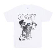 Dalmation Print Tee Wit Shirt Obey , White , Heren