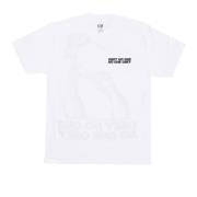 Witte Crew-Up T-shirt met Screen Printing Obey , White , Heren