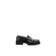 Platform Loafers met Gespversiering Ganni , Black , Dames