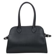 Zwarte Satchel Handtas gemaakt van Premium Italiaans Leer Estro , Blac...