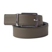 Bruin Leren Dubbele Riem Khaki/Zwart Cavalli Class , Brown , Heren