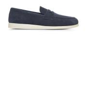 Blauwe Slip-On Penny Loafer Schoenen Church's , Blue , Heren