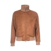 Eco Shearling Jas met Geribbelde Manchetten Gran Sasso , Brown , Heren