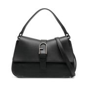 Elegante Flow M Top Handle Schoudertas Furla , Black , Dames