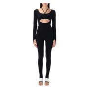 Jersey Jumpsuit Beeldhouwen Andrea Adamo , Black , Dames