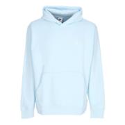 Blauwe Fleece Hoodie met Voorzak Nike , Blue , Heren