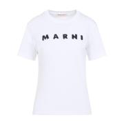 Witte Stijlvolle T-shirt voor Vrouwen Marni , White , Dames