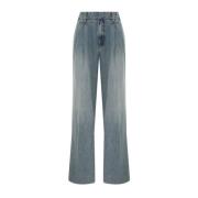 Moderne Denim Broek met Voorplooien Zimmermann , Blue , Dames