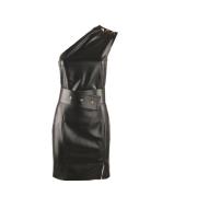 Korte Acryl Jurk met Taille Riem Simona Corsellini , Black , Dames