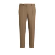 Relaxte wollen broek enkel lengte PT Torino , Brown , Heren