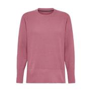 Velvet Vent Round Women Gebreide Trui RRD , Pink , Dames