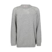 Geribbelde trui met pailletten Twinset , Gray , Dames