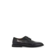 Zwarte Glanzende Leren Derby Schoenen Marsell , Black , Heren