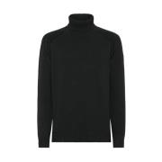 Heren Turtleneck Sweater Fisherman Style RRD , Black , Heren