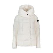 Gewatteerde Hooded Parka Polyester Jas Peuterey , White , Dames