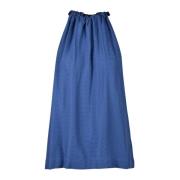 Viscose Gebreide Top Attic and Barn , Blue , Dames