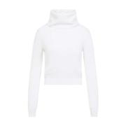 Hooded longsleeve top Alaïa , White , Dames