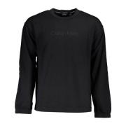 Zwarte Heren Sweatshirt Lange Mouw Print Calvin Klein , Black , Heren