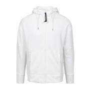 Witte Hoodie met Ritssluiting C.p. Company , White , Heren