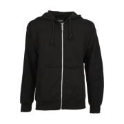 Katoenen Hoodie met Logo Lettering Rits Disclaimer , Black , Heren