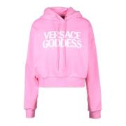 Katoenen Collectie T-shirt Versace , Pink , Dames