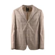 Katoenen geruite Slim Fit Jas Hugo Boss , Beige , Heren