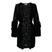 Damesjurk in Viscosemix Twinset , Black , Dames