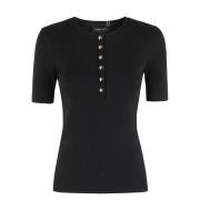 Casual wit T-shirt Anine Bing , Black , Dames