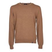 Bruine Crew Neck Sweater Fay , Brown , Heren