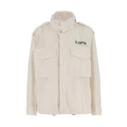 Katoenen parka met afneembare capuchon Aspesi , White , Dames