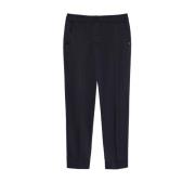 Slim Katoenen Enkellange Jurk Broek Pennyblack , Black , Dames