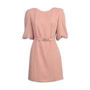 Polyester jurk met ballonmouwen Kocca , Pink , Dames