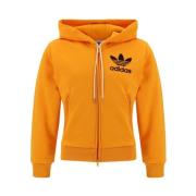 Hoodie met verstelbaar trekkoord en ritssluiting zakken Adidas , Orang...