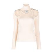 Beige Gebreide Trui Casual Sweater Coperni , Beige , Dames