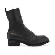 Zwarte Leren Laarzen met Zijrits Guidi , Black , Dames