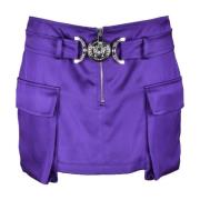 Elegante Collectie Viscose Rok Versace , Purple , Dames