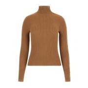 Hoge hals knoopdetail trui Guess , Brown , Dames