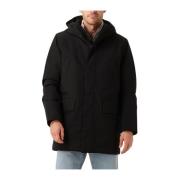 Zwarte Winter Parka voor Mannen Elvine , Black , Heren