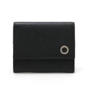 Pre-owned Leather wallets Bvlgari Vintage , Black , Heren