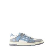 Blauwe Lage Top Leren Sneakers Amiri , Blue , Heren