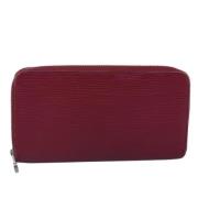 Pre-owned Leather wallets Louis Vuitton Vintage , Red , Dames