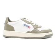 Kleur Blok Leren Sneakers Autry , White , Heren