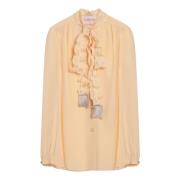 Stijlvolle Blouse voor Vrouwen Valentino Garavani , Orange , Dames