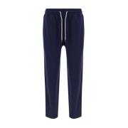 Sweatpants met elastische tailleband in joggerstijl Brunello Cucinelli...