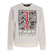 Kust Jumper Sweater met Print Design Iuter , White , Heren