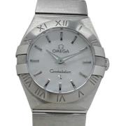 Pre-owned Stainless Steel watches Omega Vintage , White , Dames