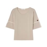 Malia Top Sand/Ecru Busnel , Beige , Dames