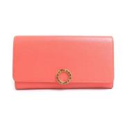 Pre-owned Leather wallets Bvlgari Vintage , Pink , Dames