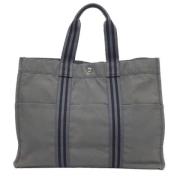 Pre-owned Canvas handbags Hermès Vintage , Gray , Dames