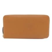 Pre-owned Leather wallets Hermès Vintage , Brown , Dames